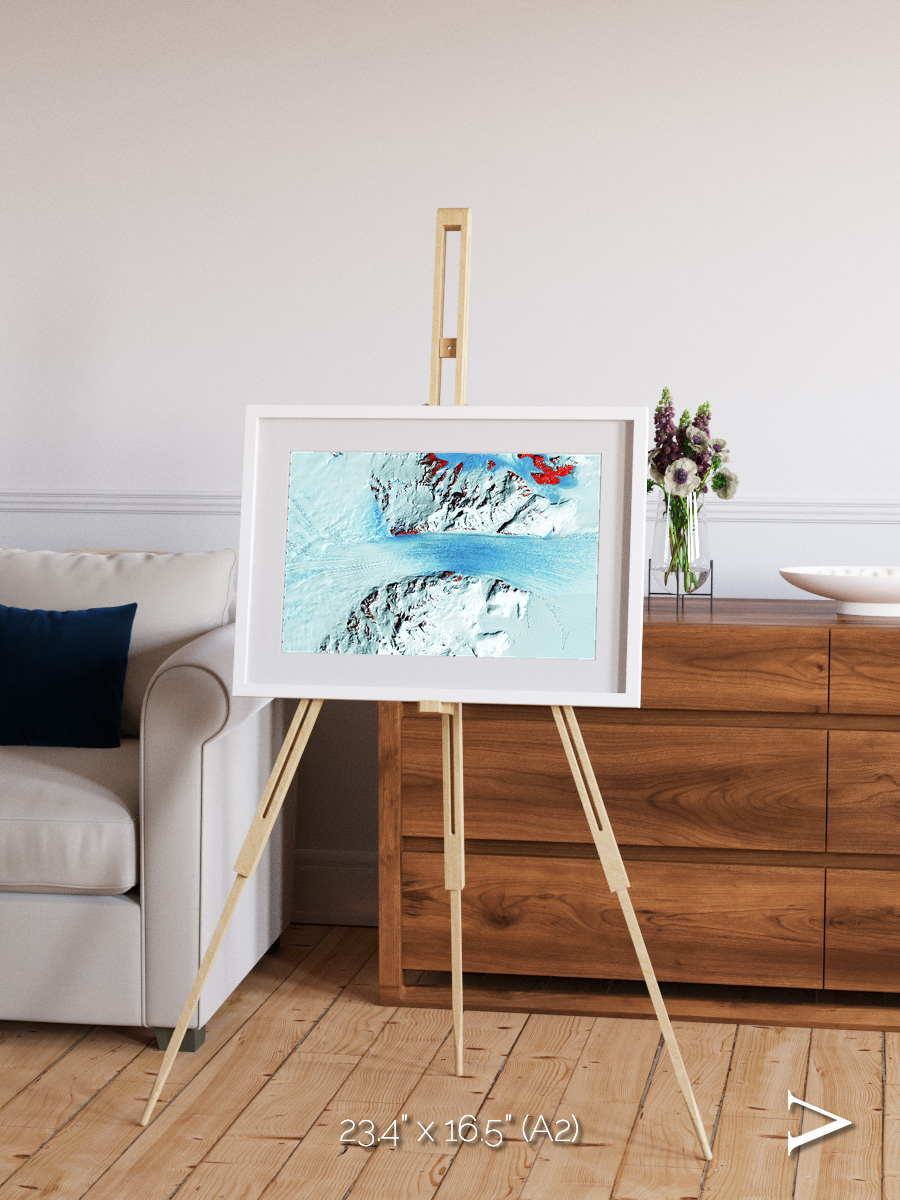 River of Ice, Byrd Glacier Framed & Mounted Print