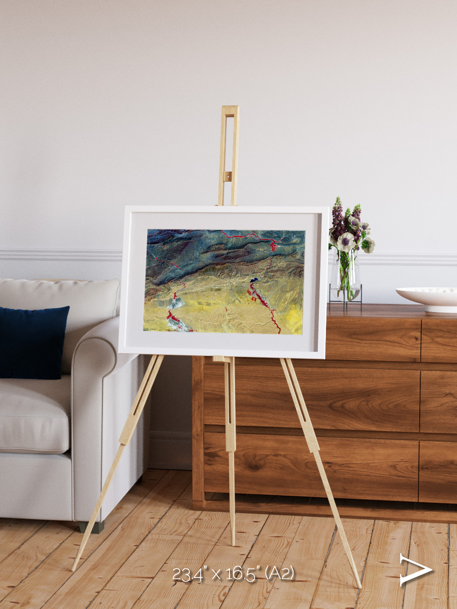Crimson Veins, Atlas Mountains Framed & Mounted Print