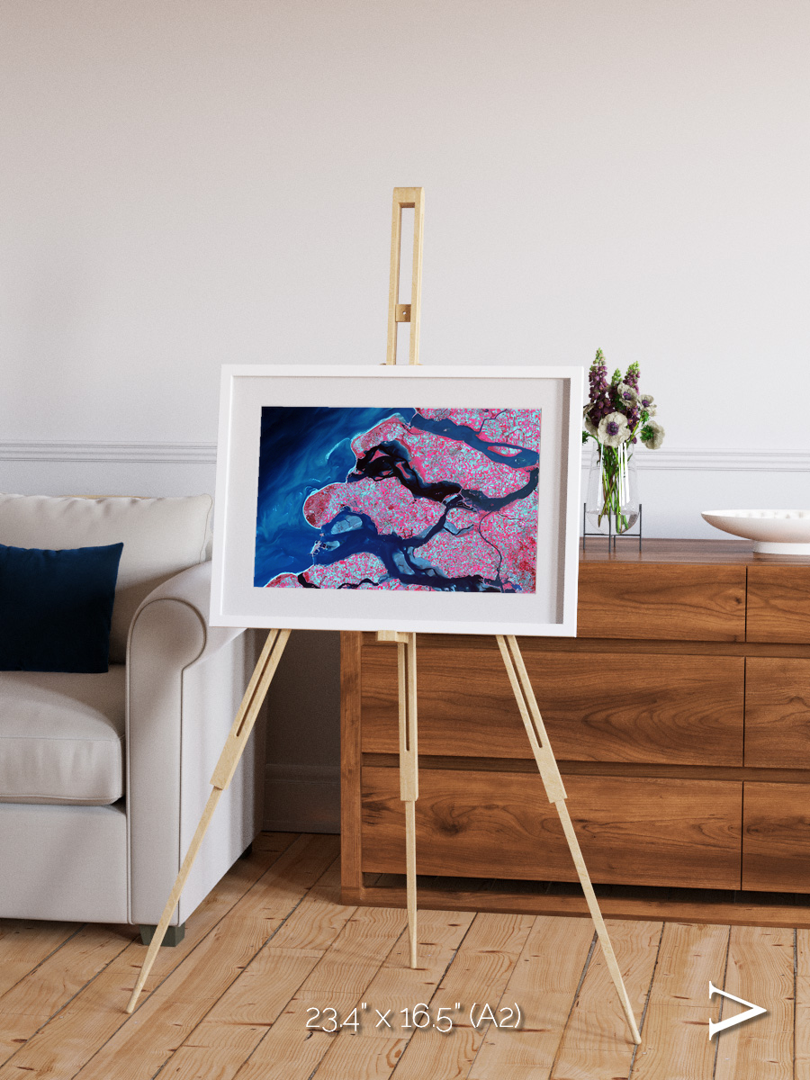 Windward Isles, Delta Region Netherlands Framed & Mounted Print