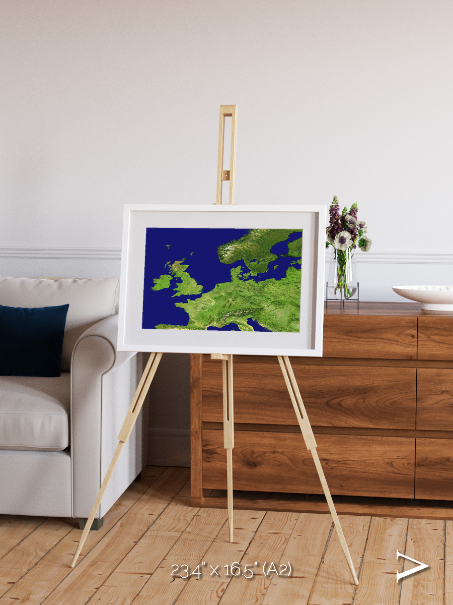 Arctic Outpost, Europe Framed & Mounted Print