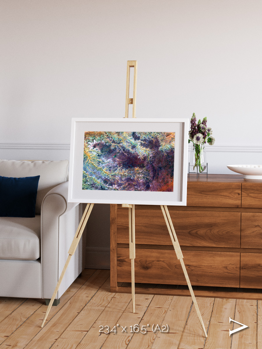 River and Plain, Ghadamis River Framed & Mounted Print