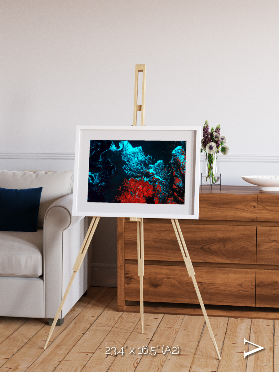 Island Sanctuary, Ghostly Grease Ice Framed & Mounted Print