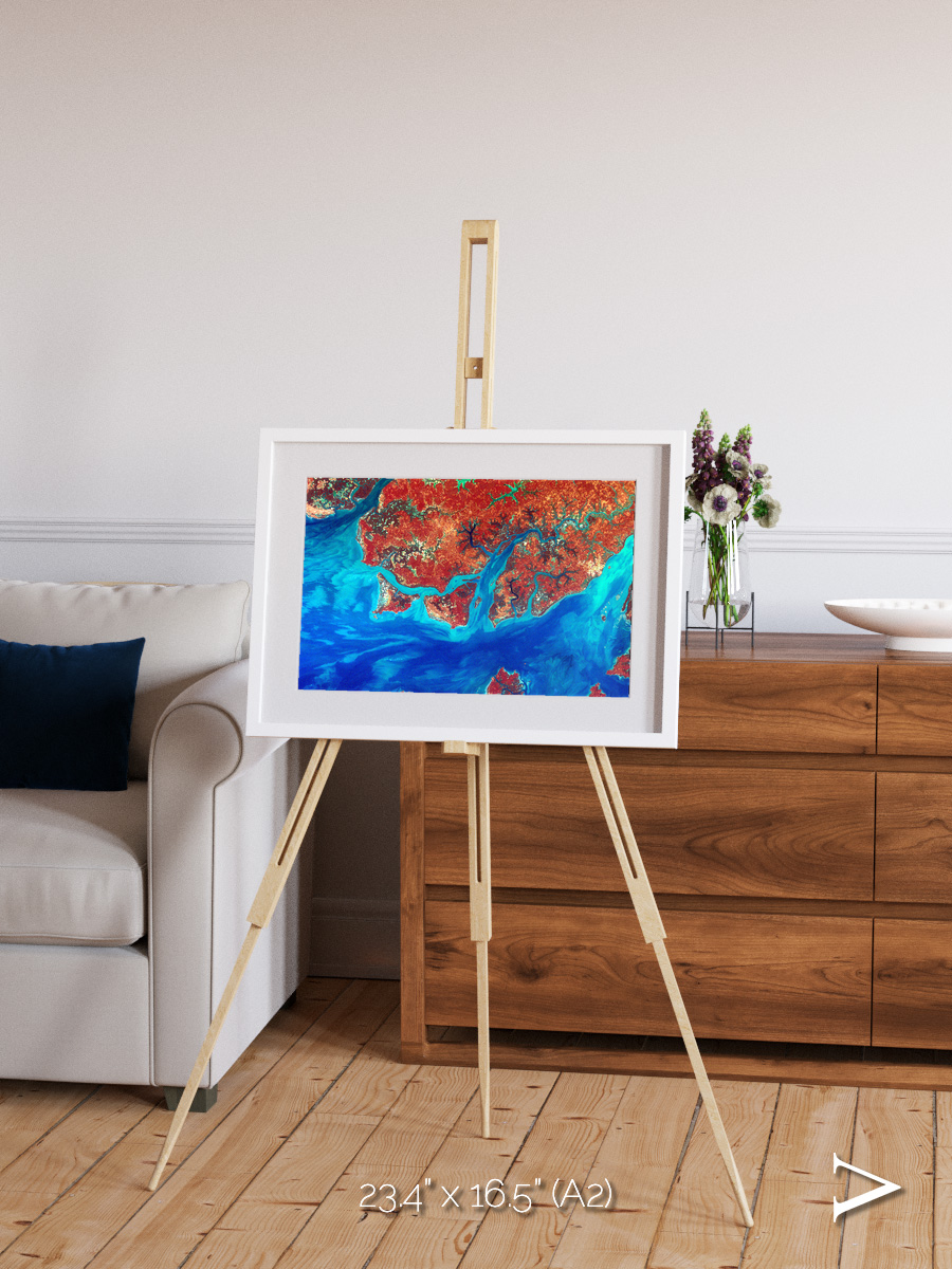 River and Plain, Guinea-Bissau Framed & Mounted Print