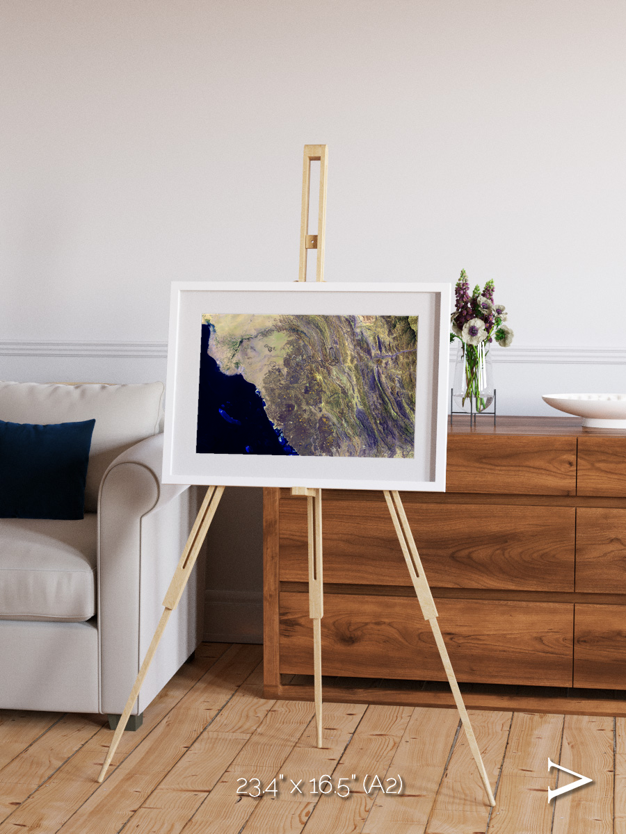 Fire Fields, Harrat Al Birk Framed & Mounted Print