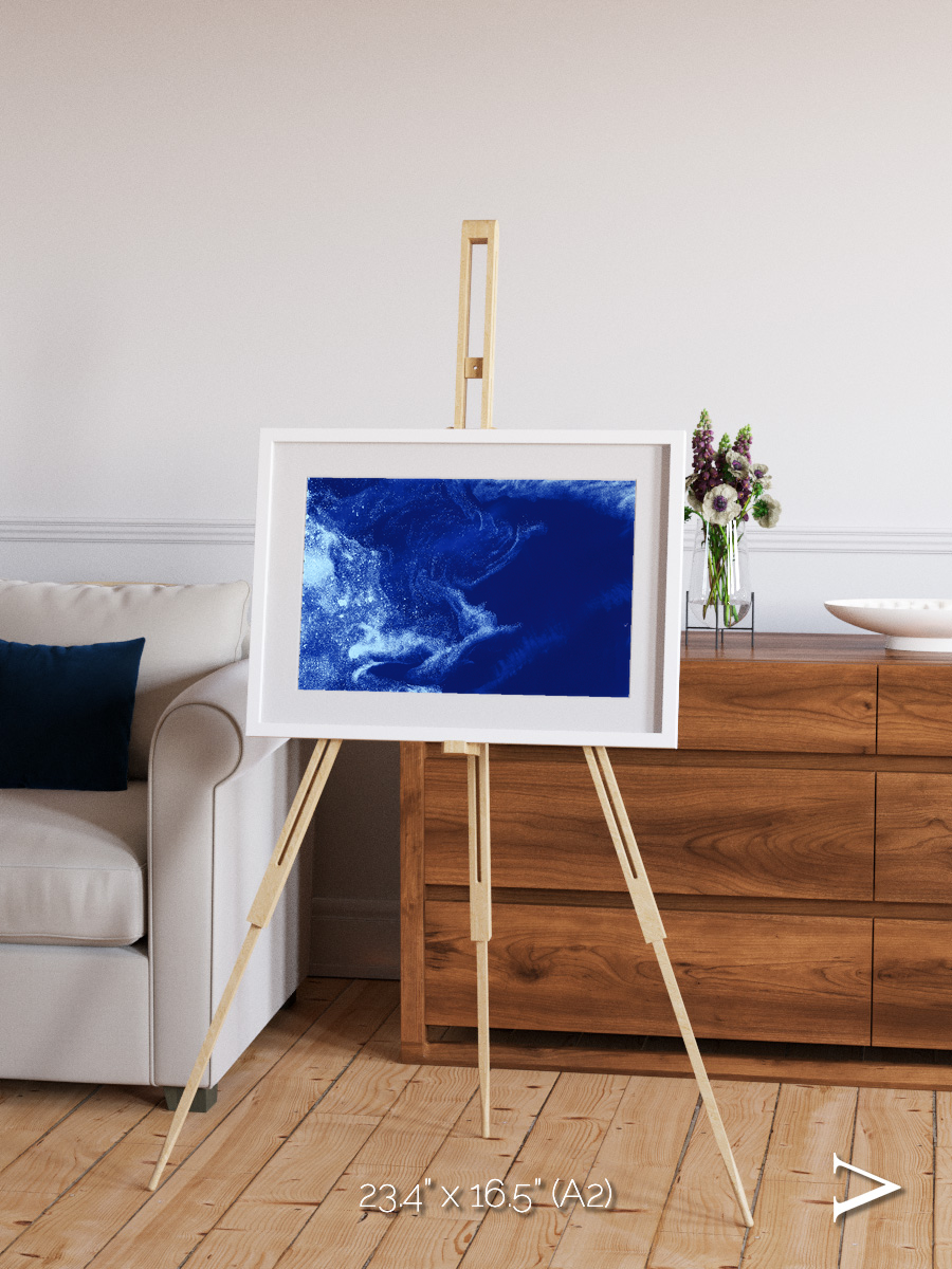 Wind Signatures, Ice Stars Framed & Mounted Print