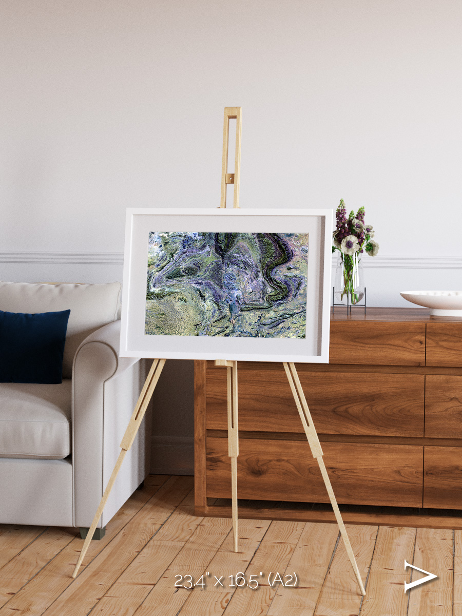 Mountain Textures, MacDonnell Ranges Framed & Mounted Print
