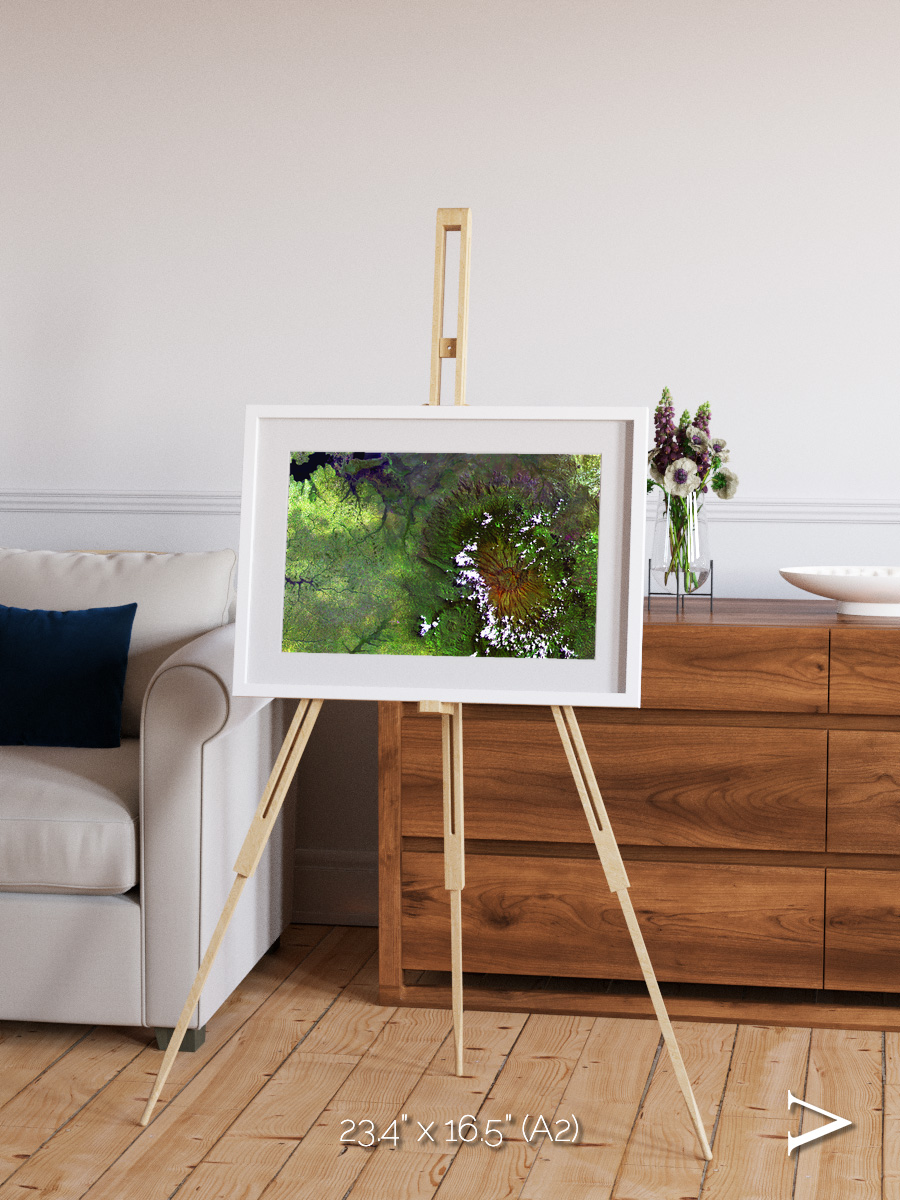 Vortex Trails, Mount Elgon Framed & Mounted Print
