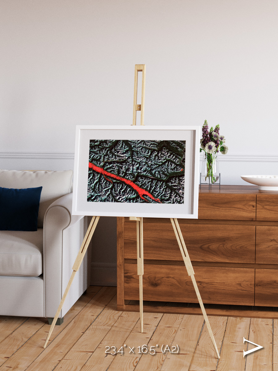 Light in the Trench, Canadian Rockies Framed & Mounted Print