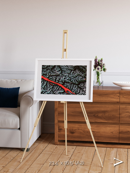 Light in the Trench, Canadian Rockies Framed & Mounted Print