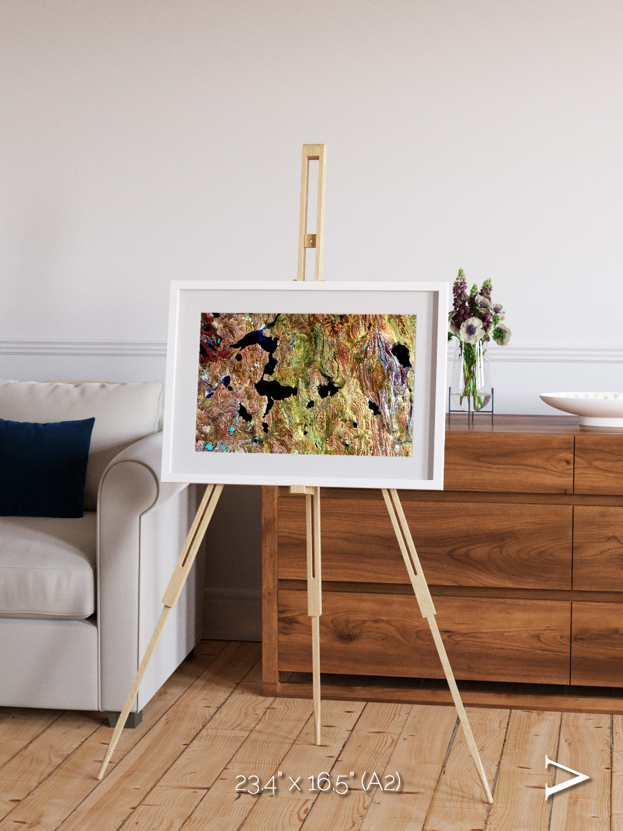 Above the Earth, Tibetan Plateau Framed & Mounted Print