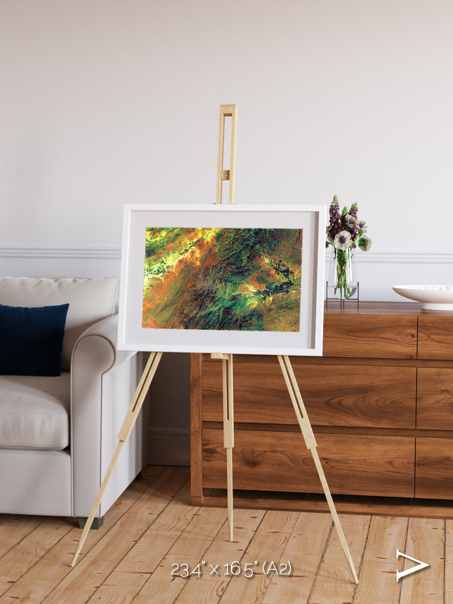 Irrigated Highlands, Eastern Afghanistan Framed & Mounted Print