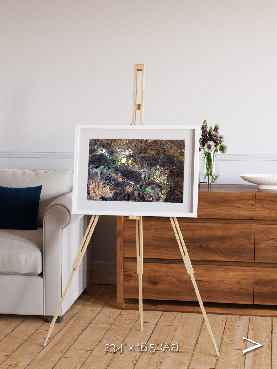 Ancient Impact, Shoemaker Crater Framed & Mounted Print