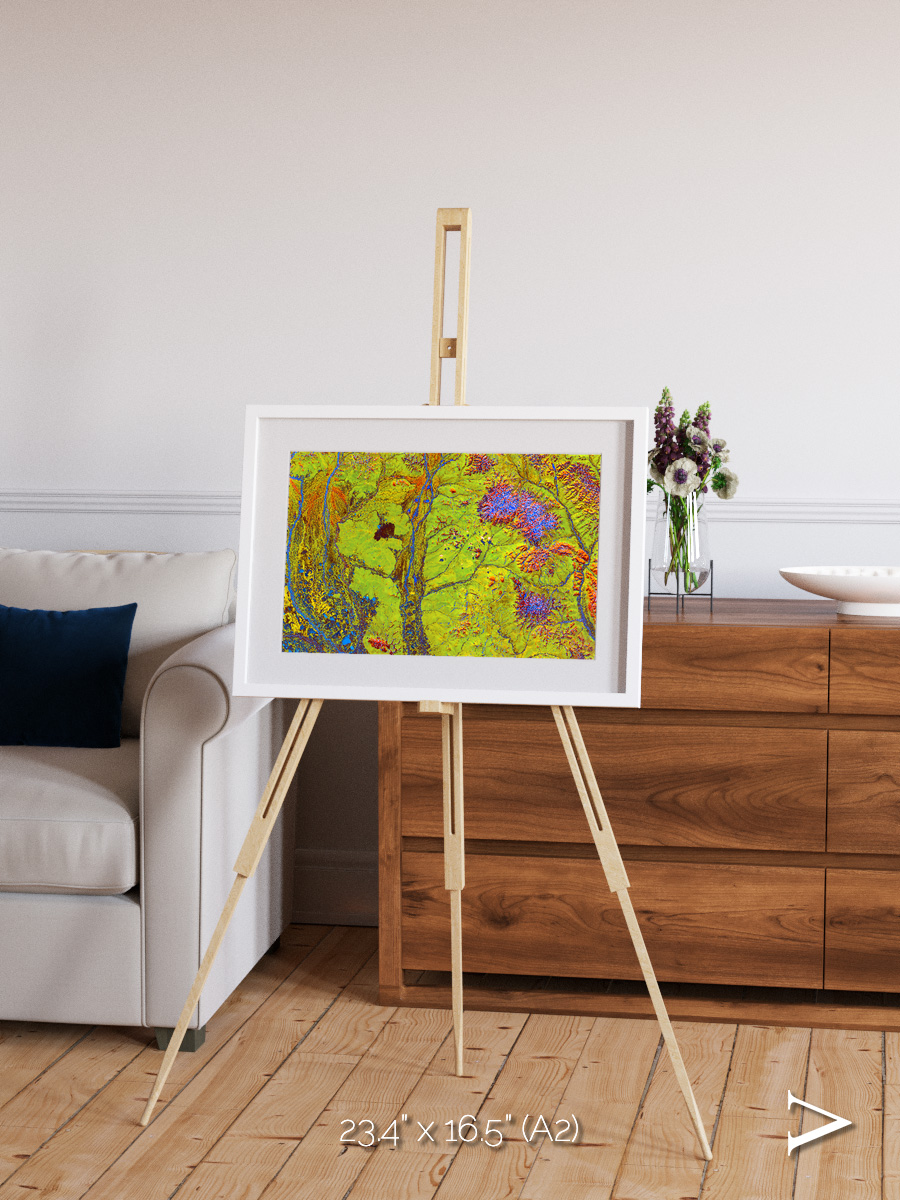 Glacial Ribbons, Chaunskaya Bay Framed & Mounted Print