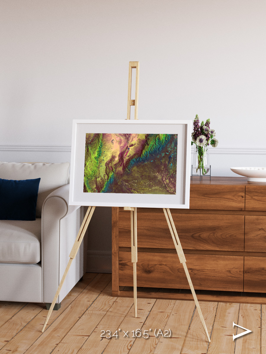 Textured Earth, Sierra de Velasco Framed & Mounted Print
