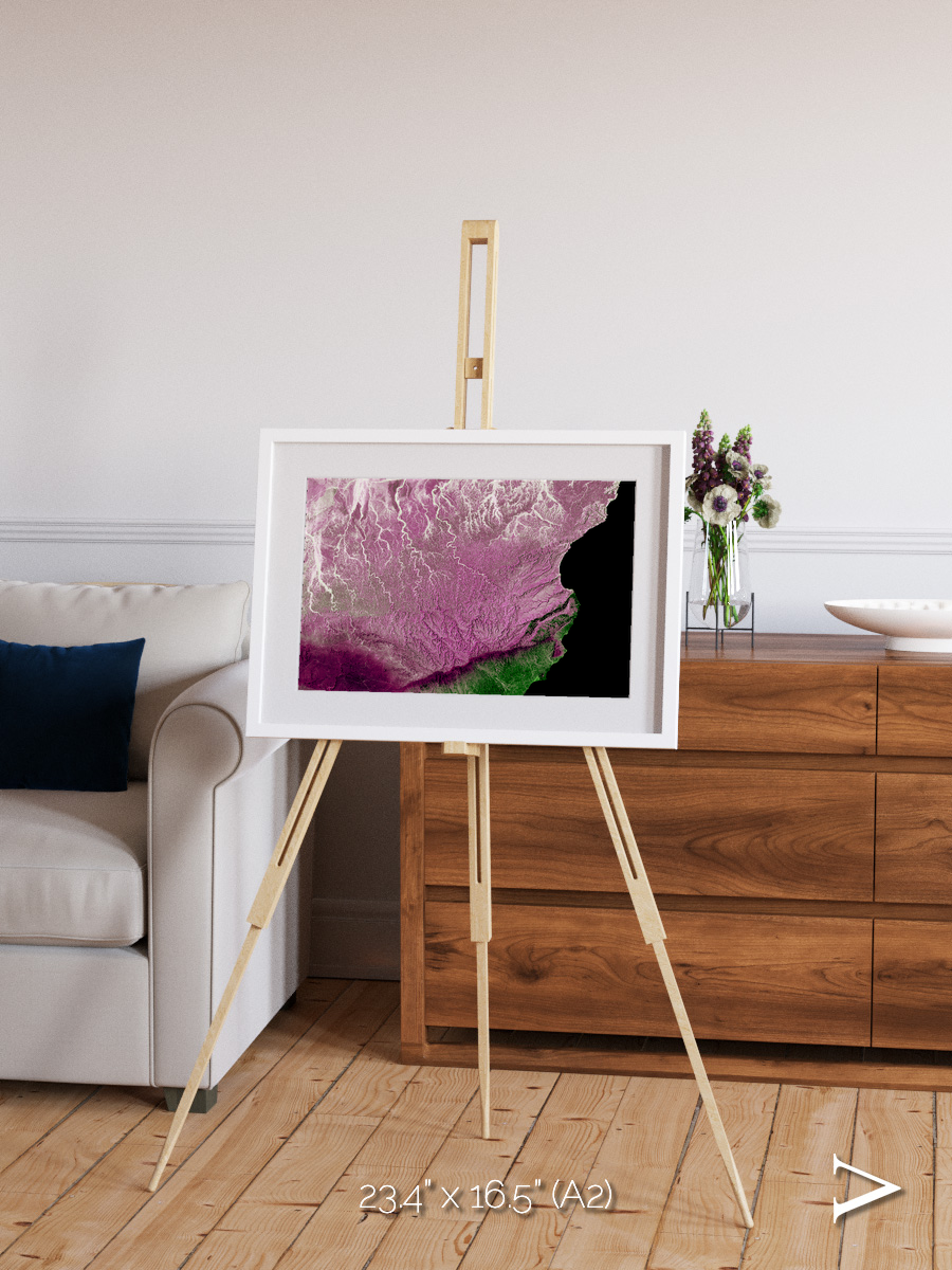 Monsoon Divide, Dhofar Framed & Mounted Print