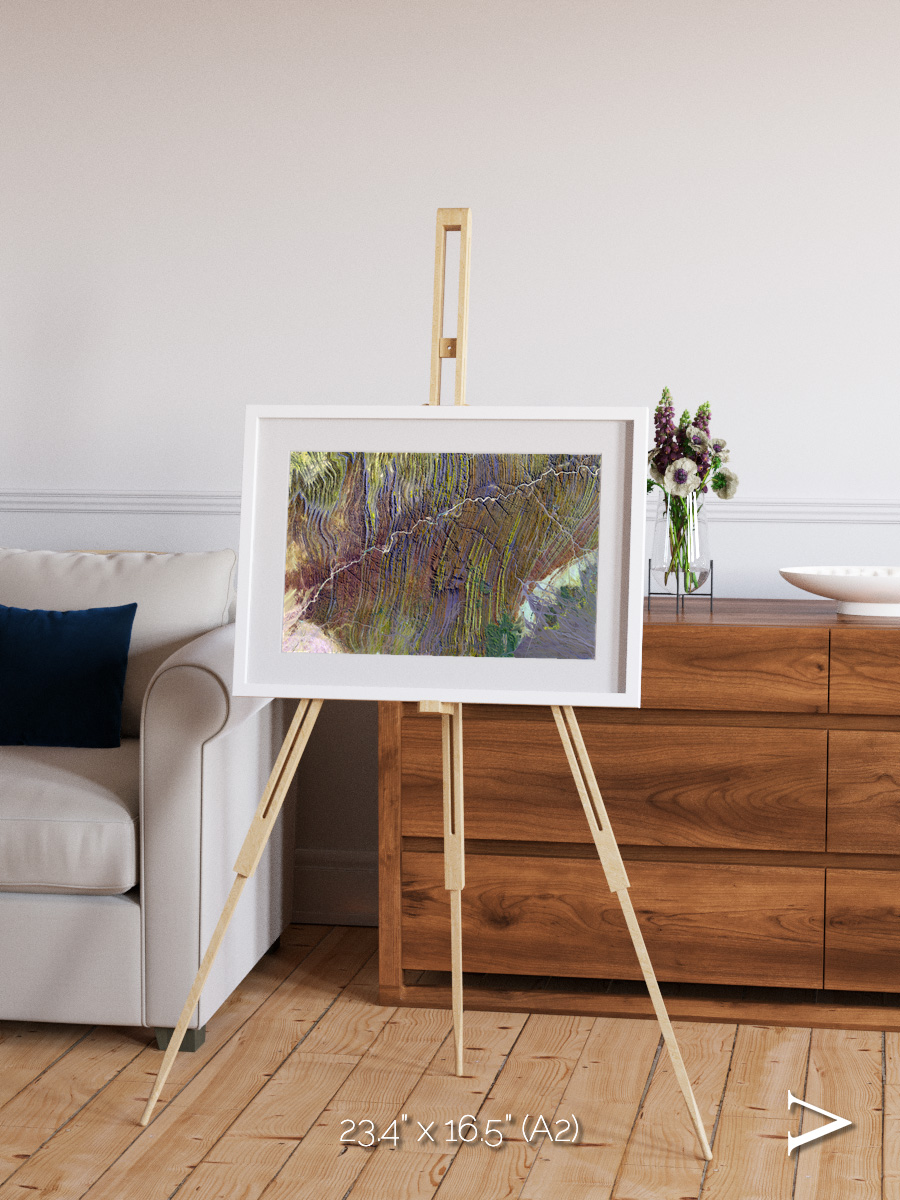 Shifting Dunes, Ugab River Framed & Mounted Print