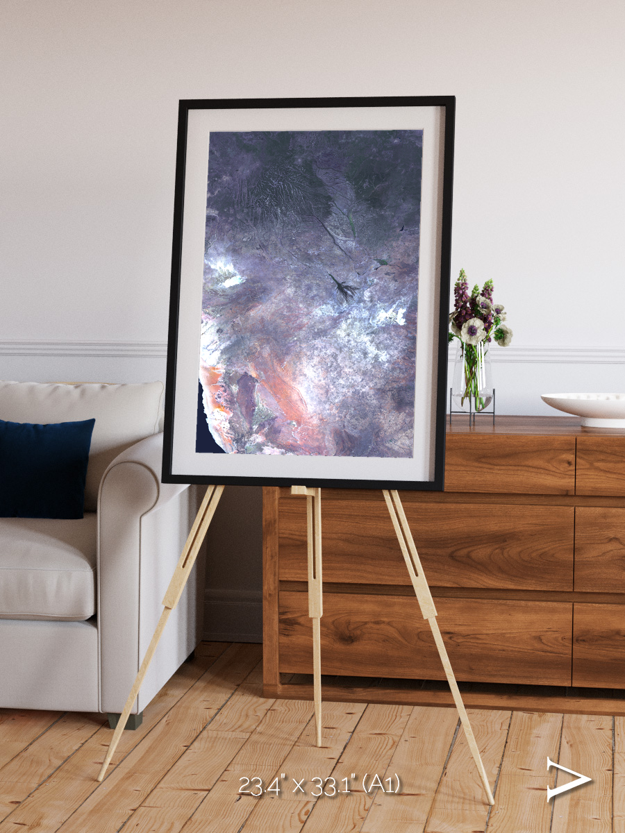 Sunlit Dunes, Africa Framed & Mounted Print
