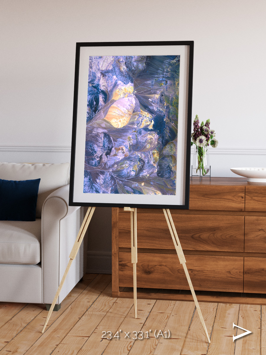Heat Scars, Andes Framed & Mounted Print