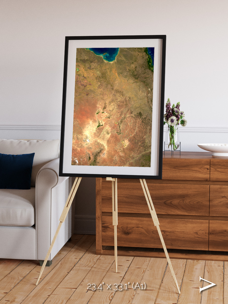 Winding Waters, Australia Framed & Mounted Print