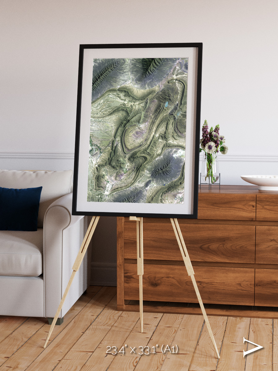 Rugged Relief, Coahuila Mexico Framed & Mounted Print