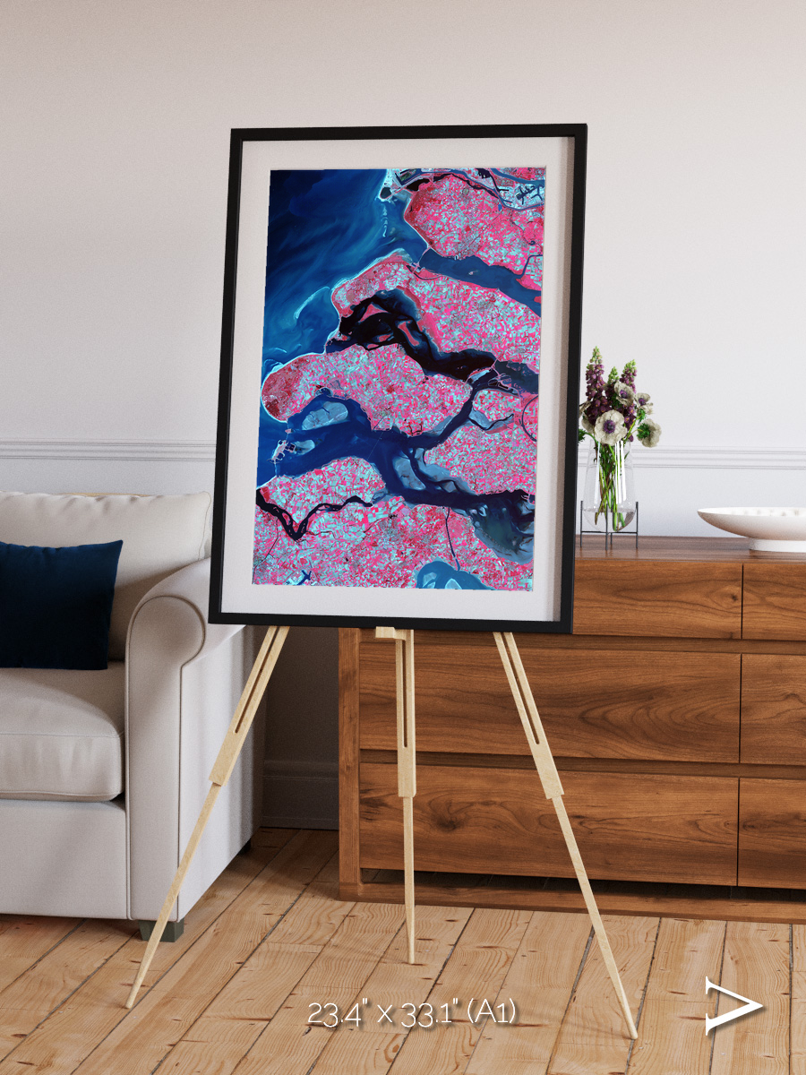 Windward Isles, Delta Region Netherlands Framed & Mounted Print