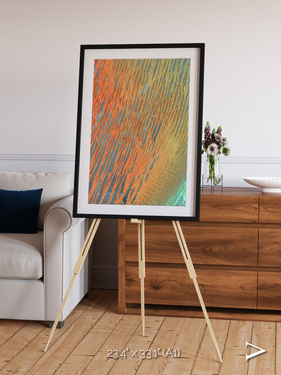 Windwritten Sands, Erg Chech Framed & Mounted Print