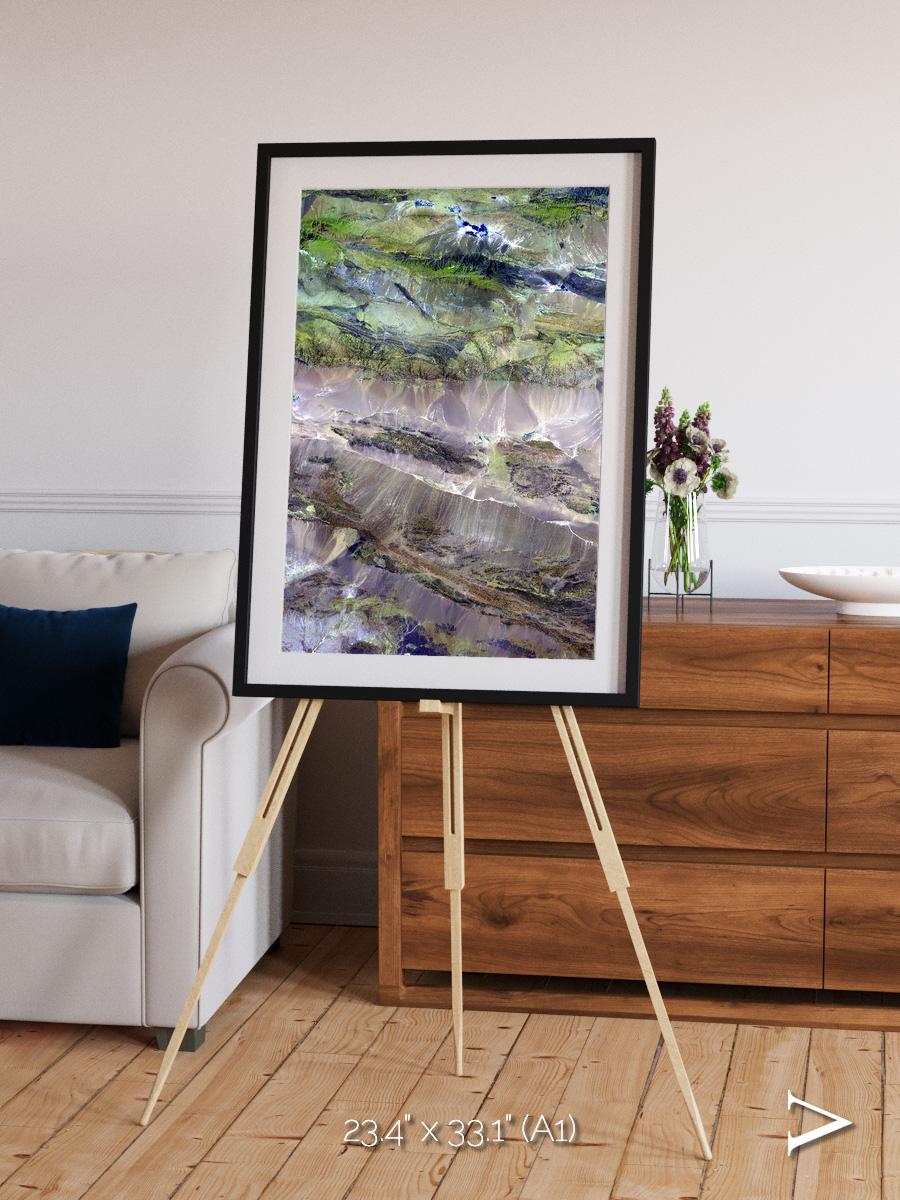 Arid Mosaic, Edrengiyn Nuruu Framed & Mounted Print
