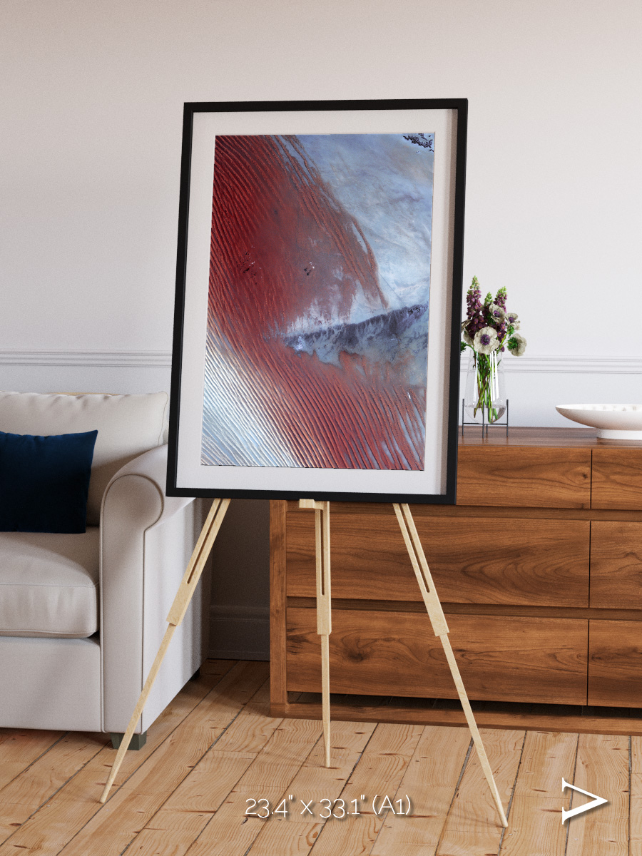 Wind Signatures, Empty Quarter Framed & Mounted Print