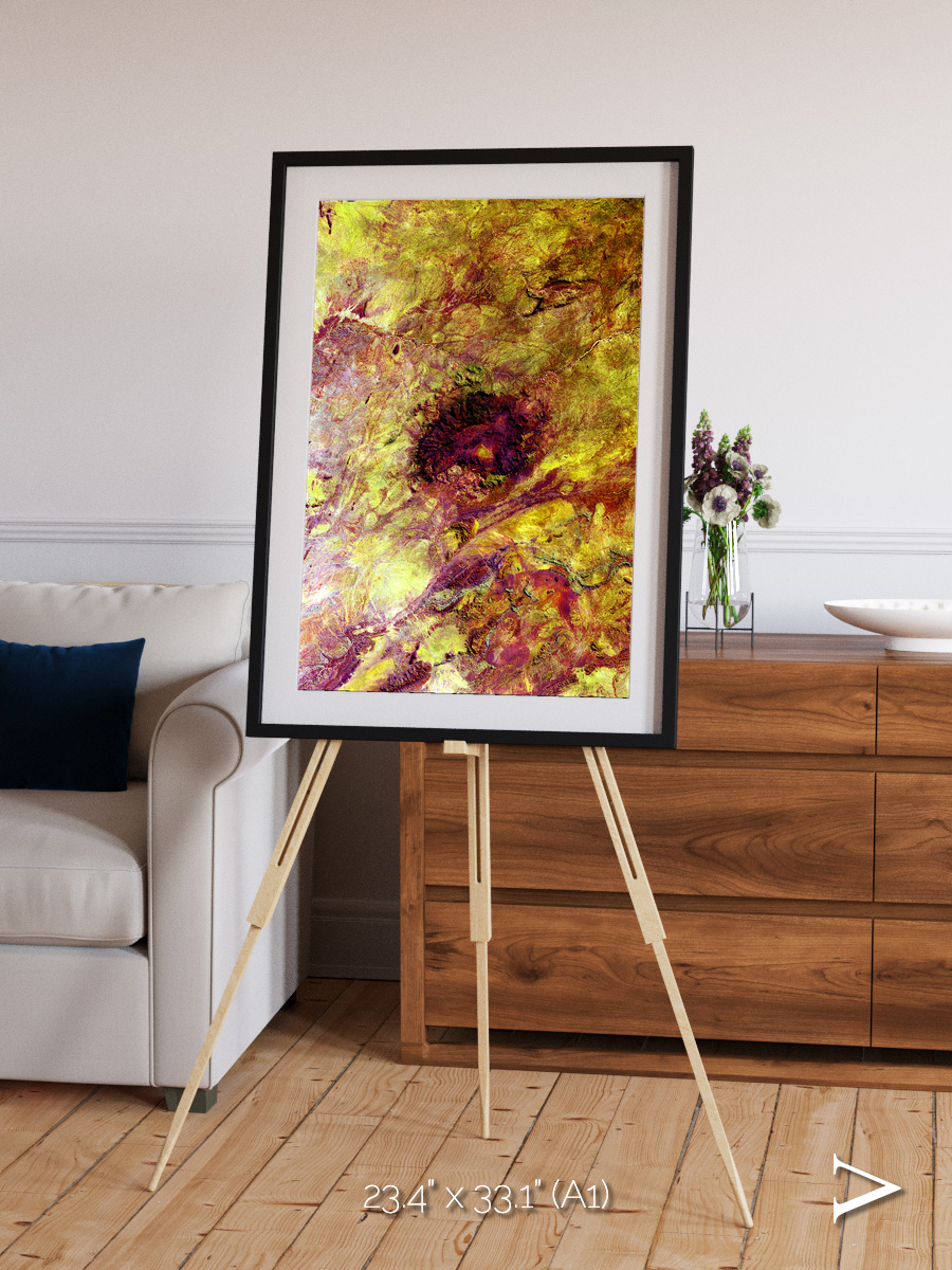 Magma Plains, Erongo Massif Framed & Mounted Print