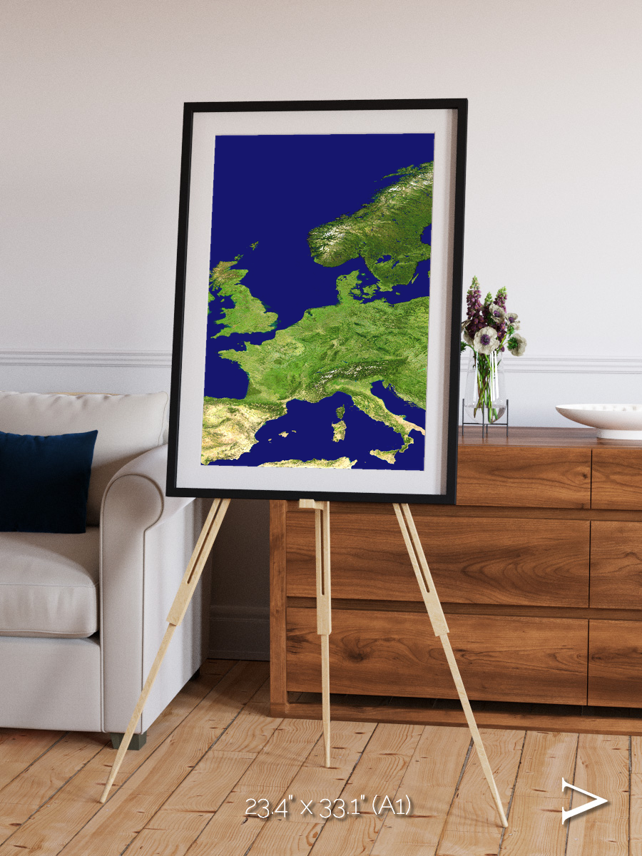 Arctic Outpost, Europe Framed & Mounted Print