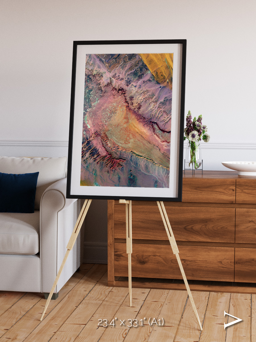 Echoes of Water, Western Desert Framed & Mounted Print