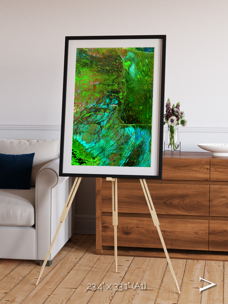 Linear Dunes, Florida Everglades Framed & Mounted Print