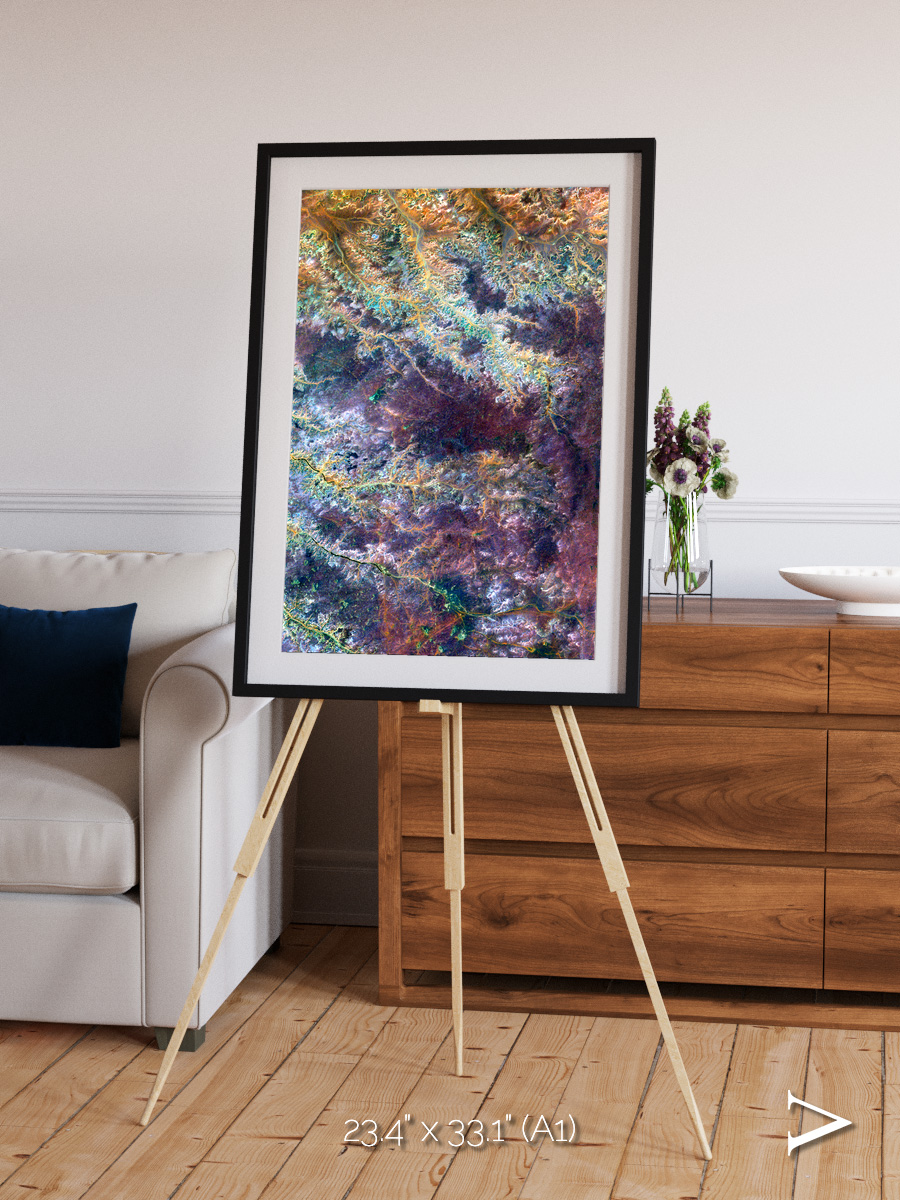 River and Plain, Ghadamis River Framed & Mounted Print