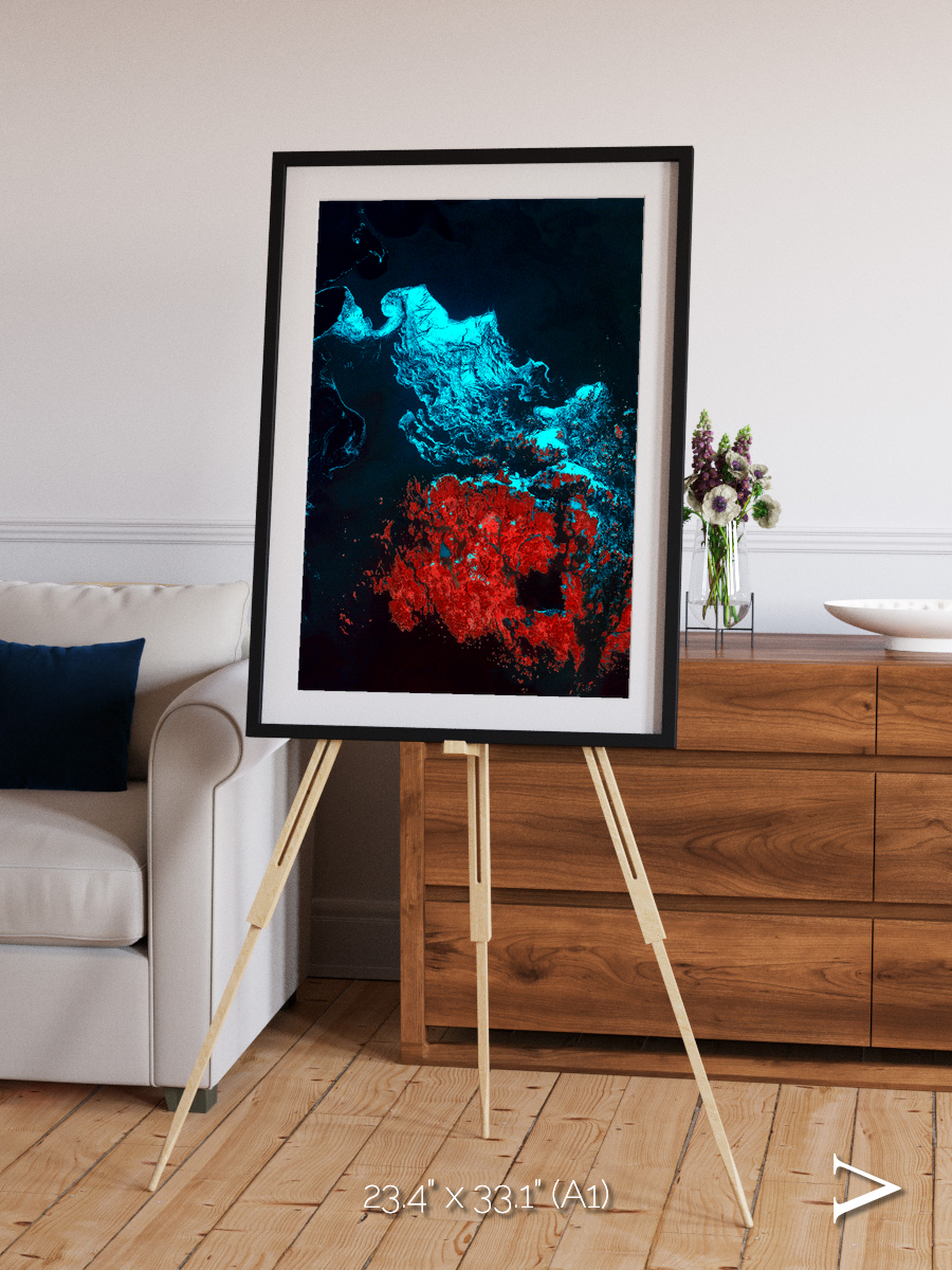 Island Sanctuary, Ghostly Grease Ice Framed & Mounted Print