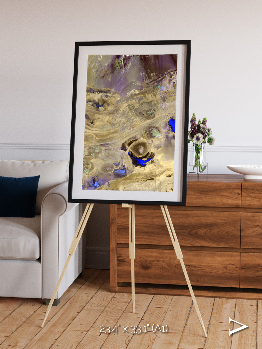 Salt Mirror, Great Salt Desert Framed & Mounted Print
