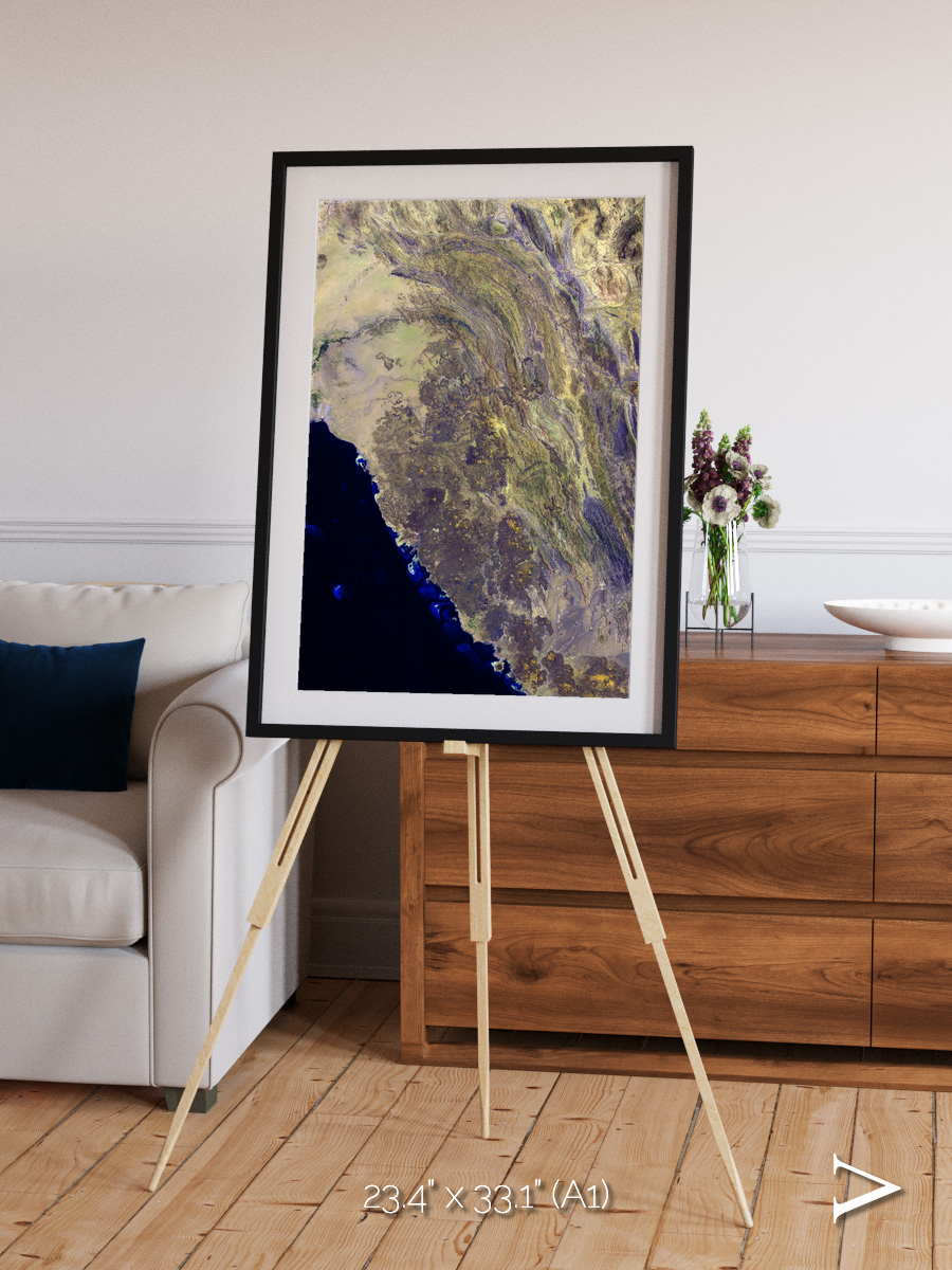 Fire Fields, Harrat Al Birk Framed & Mounted Print