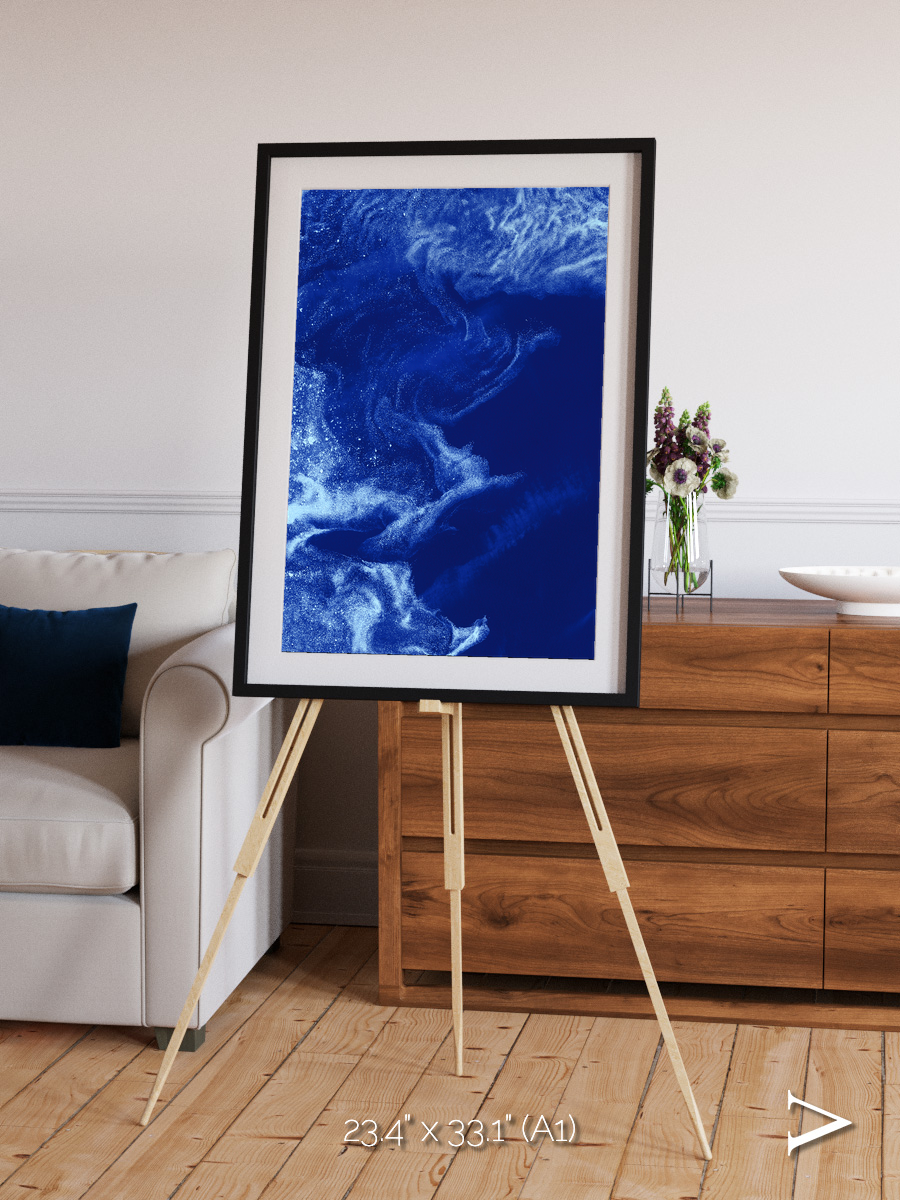 Wind Signatures, Ice Stars Framed & Mounted Print