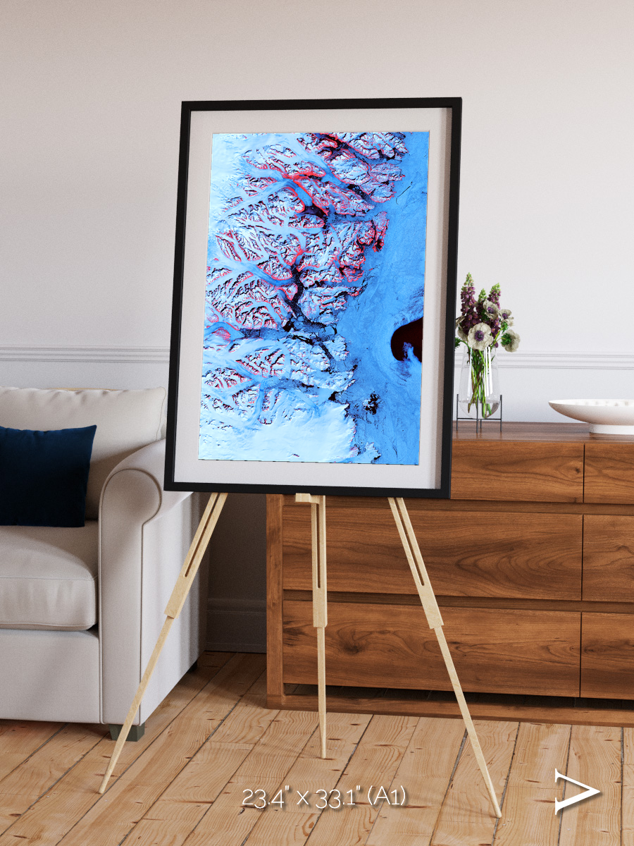 Polar Flow, Ice Waves Framed & Mounted Print