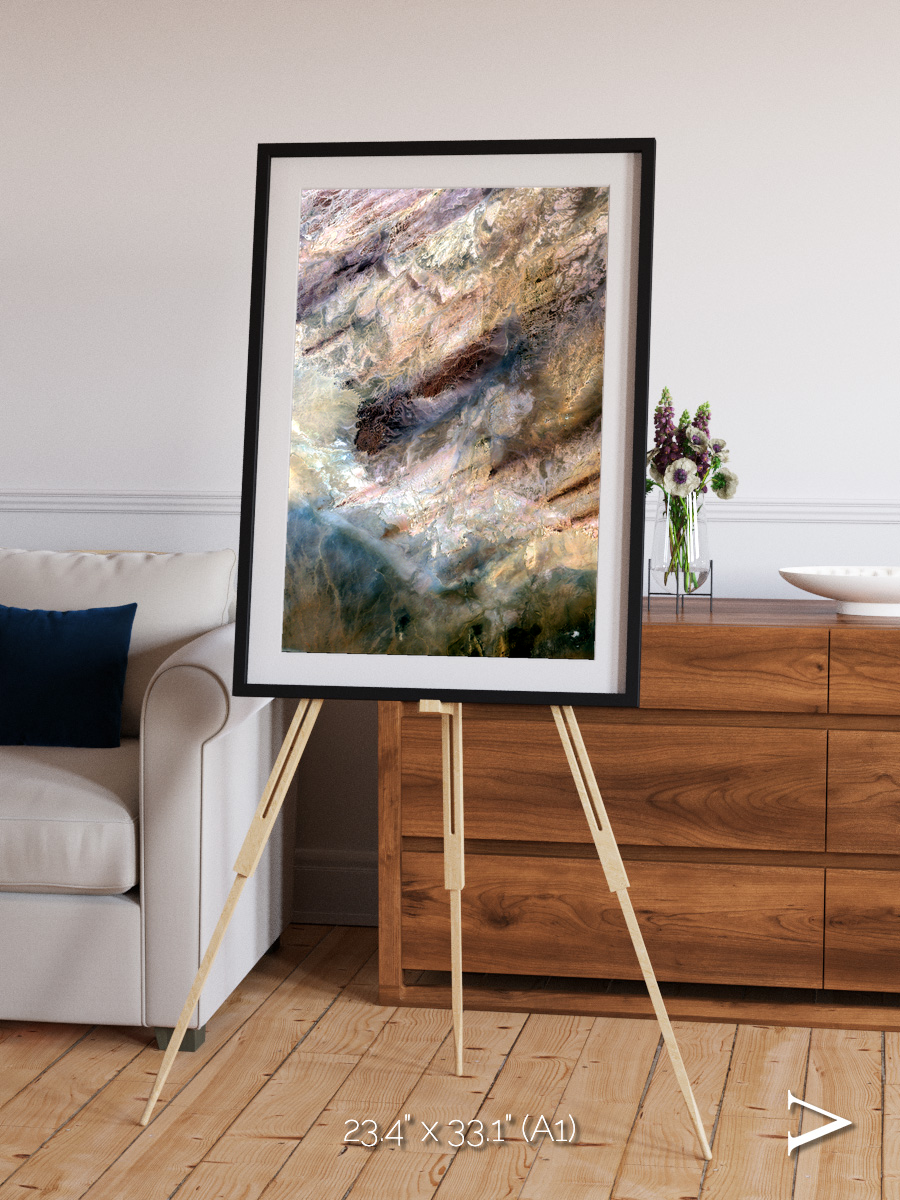 Lava Lines, Impact Framed & Mounted Print