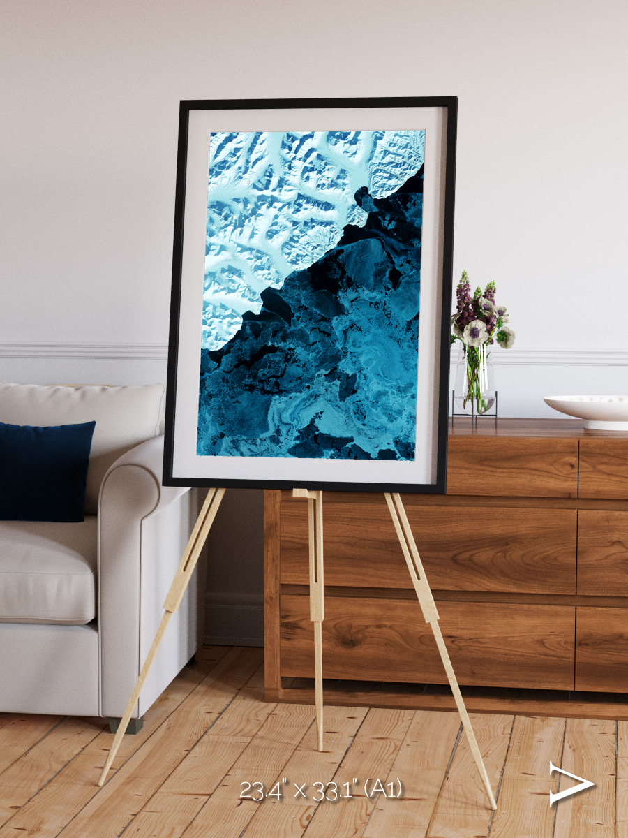 Glacial Passage, Kamchatka Peninsula Framed & Mounted Print