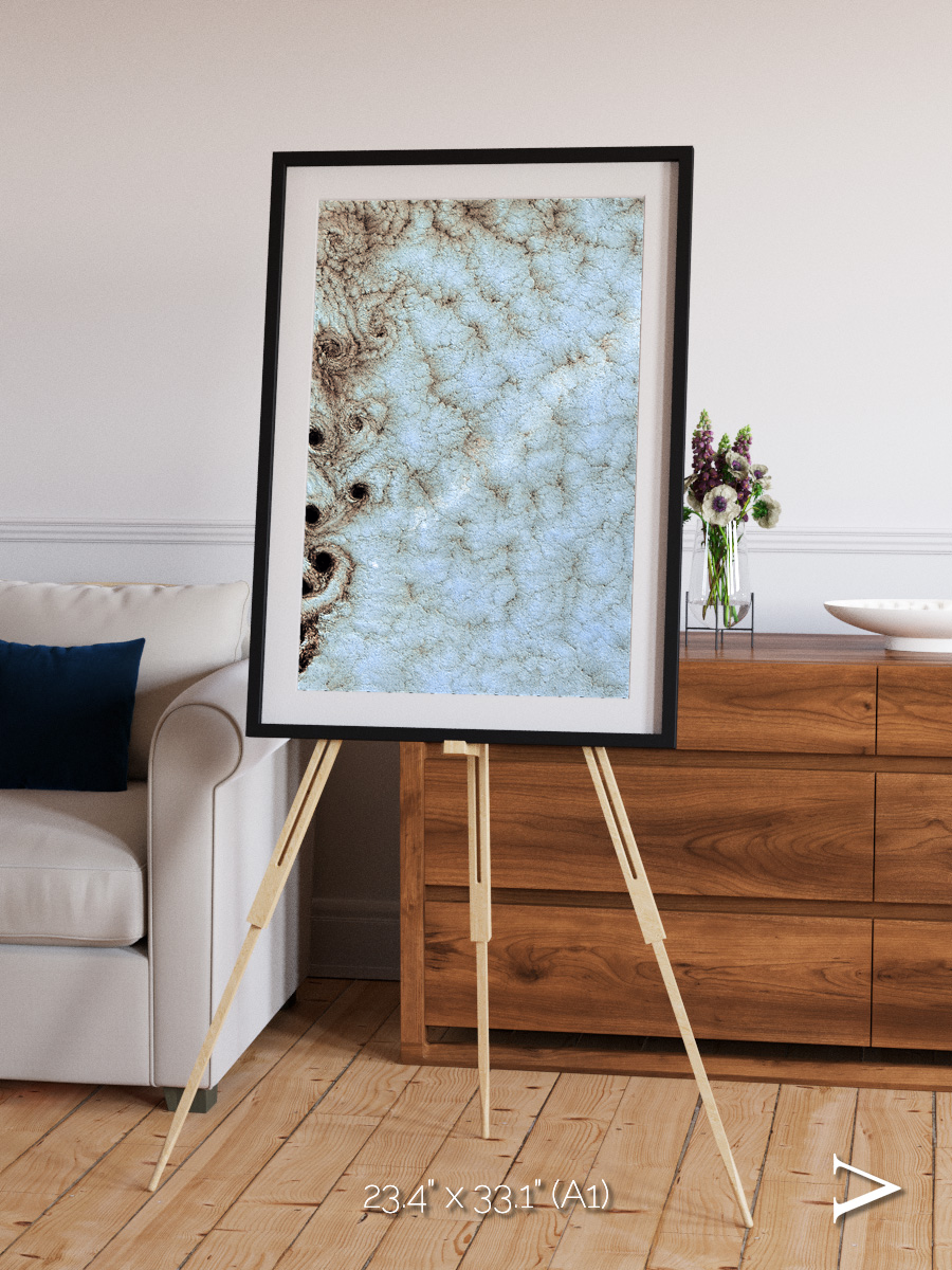 Wind Signatures, Karman Vortices Framed & Mounted Print