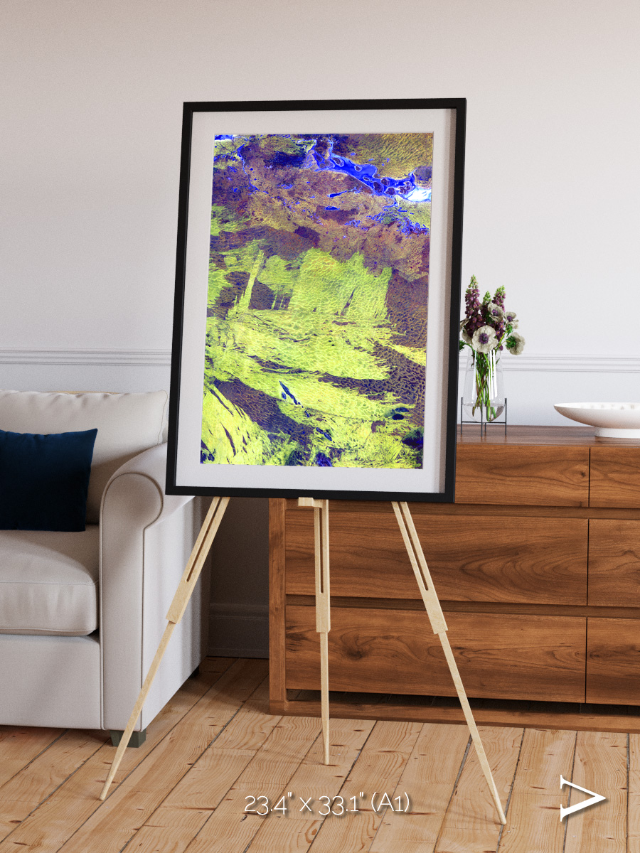 Lake Lines, Lake Amadeus Framed & Mounted Print