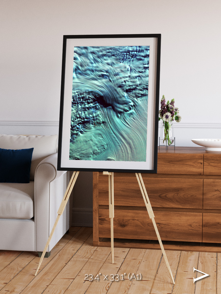 Ice River, Lambert Glacier Framed & Mounted Print