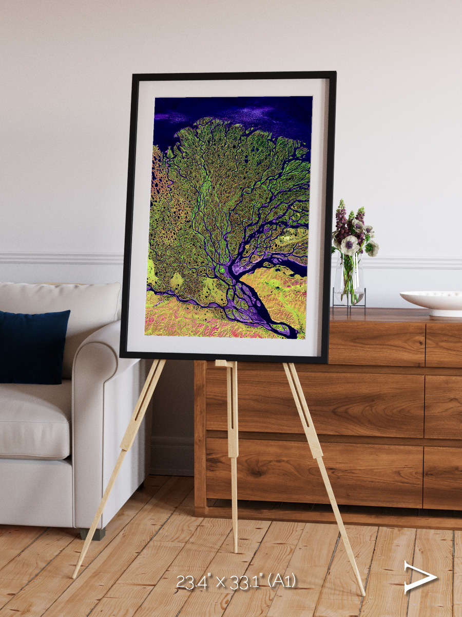 Delta Mosaic, Lena Delta Framed & Mounted Print