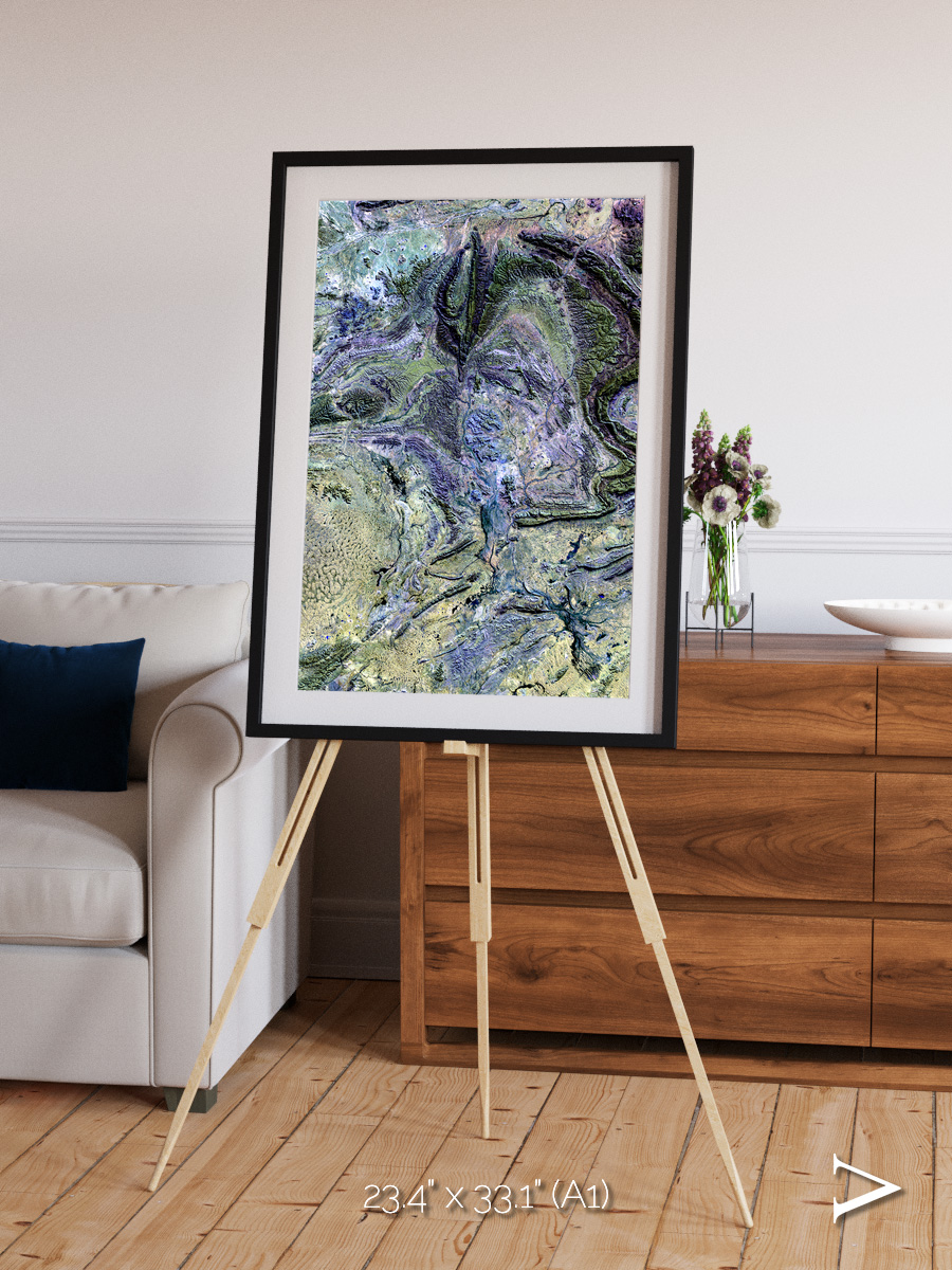 Mountain Textures, MacDonnell Ranges Framed & Mounted Print