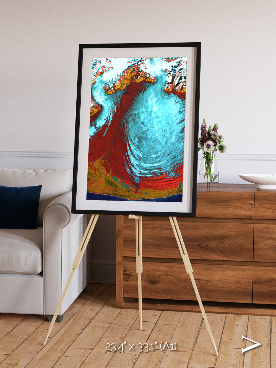 Glacial Passage, Malaspina Glacier Framed & Mounted Print