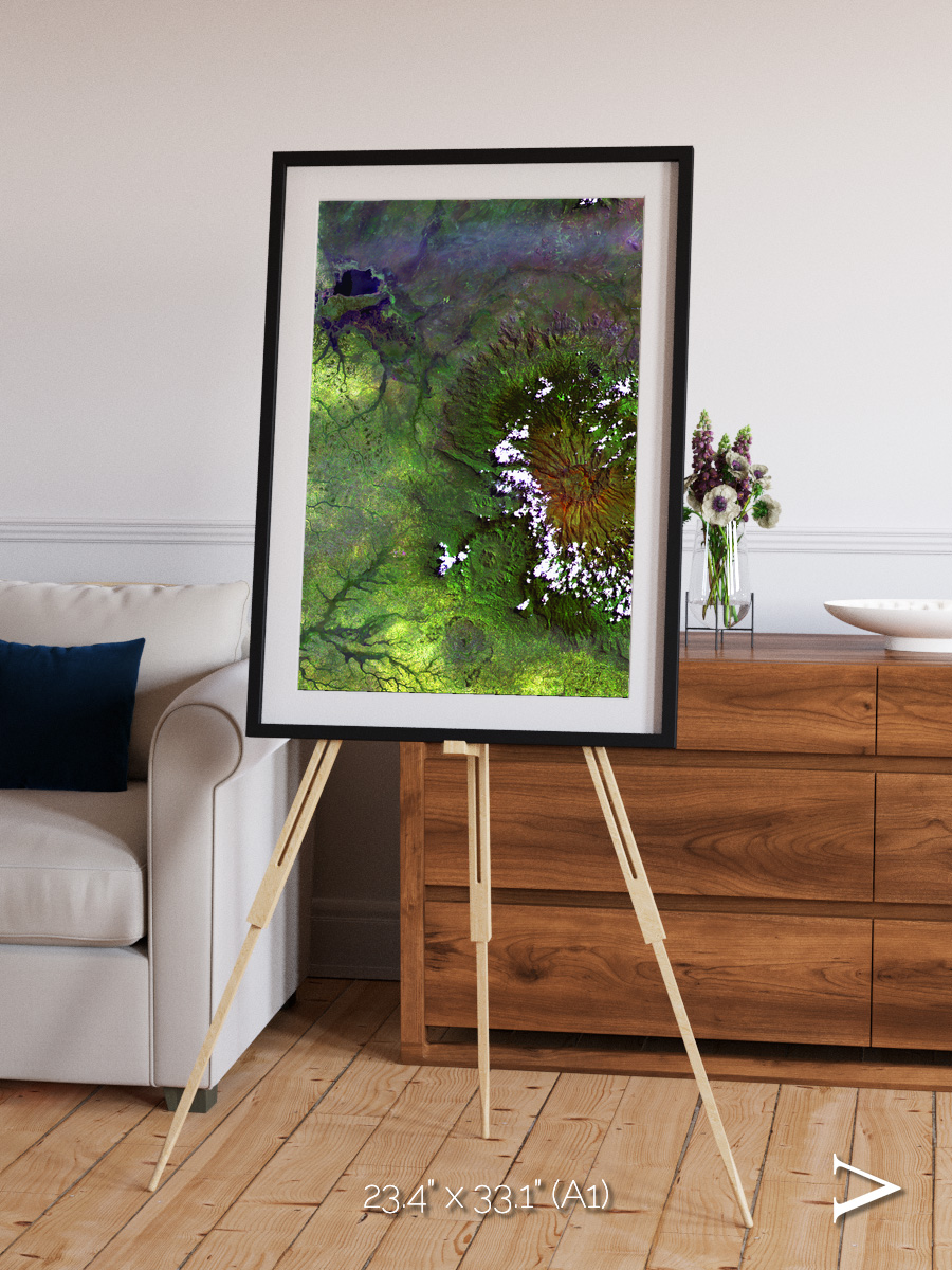 Vortex Trails, Mount Elgon Framed & Mounted Print