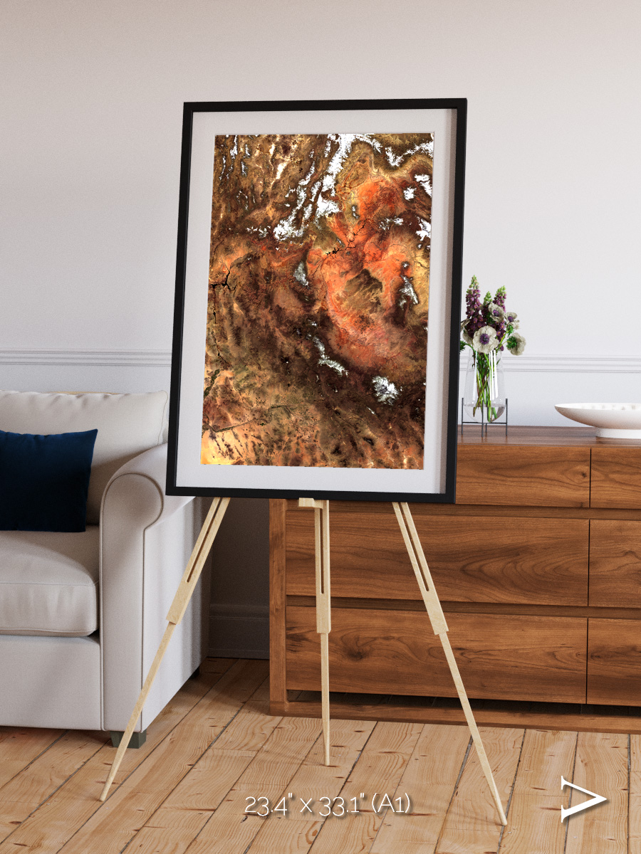 Sunlit Dunes, North America Framed & Mounted Print