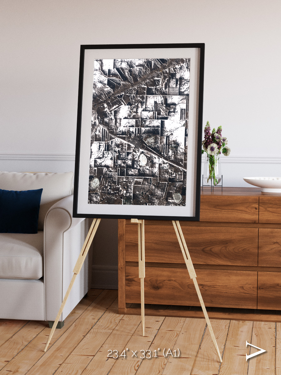 Fertile Threads, Northern Kazakhstan Framed & Mounted Print