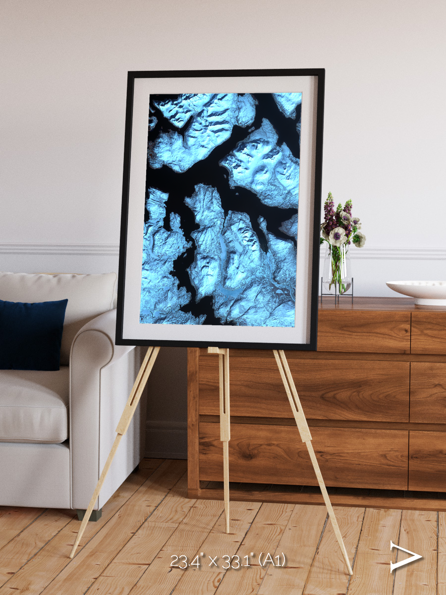 Glacial Passage, Northern Norway Framed & Mounted Print